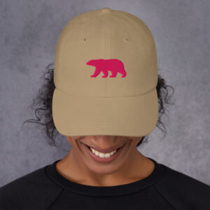 Dolphin Clothing Brand (Bear in Cranberry) Dad hat