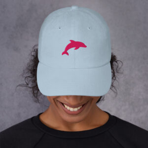 Dolphin Clothing Brand (Dolphin in Cranberry) Dad hat